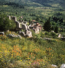 Greece, the ruined Byzantine city of Mistras, dating from the 13th century AD
