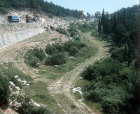 Via Egnatia, Roman road constructed in second century, flanked by main road, near Kavalla, Greece