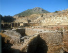 Royal Grave circle, walls of grave shafts dating from 1600 to 1500 BC, Mycenae, Greece