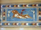 Bull Leap fresco circa 1500 BC (restored), Knossos, Crete, Greece