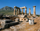 Corinth Greece the Temple of Apollo and  Acrocorinth 6th century BC