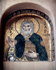 Aaron, prophet, high priest and brother of Moses, eleventh century mosaic, Daphni, Greece