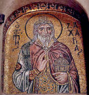Prophet Zaccharias, eleventh century mosaic, monastery church, Daphni, Greece