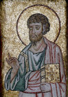 St Luke, eleventh century mosaic, Monastery of Hosios Lukas, near Distomo, Boetia, Greece