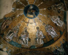 The Pentecost Mosaic in the dome of The Church in the Monastery of Hosios Loukas Greece 11th century