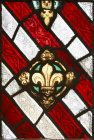 Fleur de Lys, stained glass by Thomas Willement, photo Historic Royal Palaces