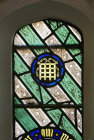 Portcullis, stained glass by Thomas Willement, photo Historic Royal Palaces