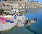 Washing in a pool, Hyderabad, India