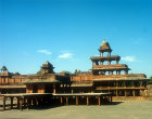 Panch Mahal and Pachisi Court, circa 1571-76, Fatehpur Sikri, India