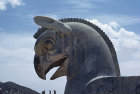 Iran, formerly Persia, Persepolis, capital of the Achaemenid Empire, part of double-eagle capital of column