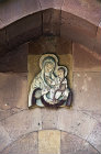 Armenian church and monastery of St Stephanos, built fourteenth century, reputedly founded by apostle Bartholomew, AD62, stone carving of Virgin and child, Iran
