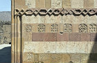 Armenian church and monastery of St Stephanos, built fourteenth century, reputedly founded by apostle Bartholomew, AD62, exterior relief carving of crosses, Iran