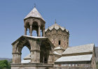 St Stephanos, Armenian church and monastery, built fourteenth century, reputedly founded by apostle Bartholomew AD62, exterior of dome and bell tower, Iran