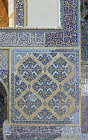 Tile work on interior of Blue mosque (Masjed-e Kabud) commssioned by Shah Jahan in 1465, Tabriz, Azerbaijan, Iran