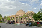 Blue mosque (Masjed-e Kabud)  commissioned by Shah Jahan in 1465, exterior view from south west, Tabriz, Azerbaijan. Iran
