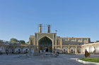 Masjed-e Jameh (Friday mosque) and madrasah (religious school) built 1826, with large courtyard surrounded by madrasah rooms, Zanjan, Iran