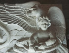 Relief carving on mausoleum of poet Ferdowsi, Toos (Tus), Iran