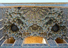 Friday Mosque (Masjed-e Jameh), built in the fifteenth century for Sayyed Roknaddin, detail of muqarnas tilework in main entrance, Yazd, Iran