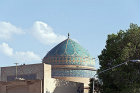 Amir Chakhmaq Mosque, dome and top of side entrance, fifteenth century, Timurid dynasty, Yazd, Iran