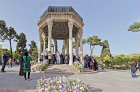 Aramgah-e Hafez, tomb of great fourteenth century Persian poet, Khwaja Shams-ud-Din Muhammad Hafez-e Shirazi, known as Hafez, set in gardens, Shiraz, Iran