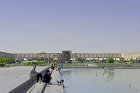 Naqsh-e Jahan (Imam) Square, view north to Qeysarieh Portal and bazaars, Isfahan, Iran