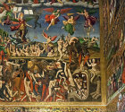 Vank Cathedral, painting of last judgement, heaven and hell, detail, Armenian Cathedral of the Holy Saviour, Isfahan, Iran