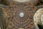 Hasht Behesht palace, safavid period, carving in ceiling of dome, Isfahan, Iran