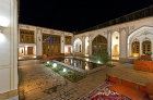 Traditional hotel courtyard, Isfahan, Iran