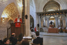 Israel, Jerusalem, Rowan Williams, the former Archbishop of Canterbury preaching to the congregation in St George