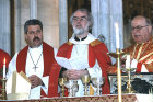 Israel, Jerusalem, Rowan Williams, the former Archbishop of Canterbury taking Communion on Palm Sunday in St George