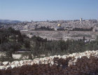Old city, long view with Dome of the Rock, Jerusalem, Israel