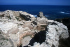 Israel, Apollonia, ruins of fortress ar Tel Arsuf north of Herzliya overlooking the sea