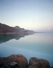 Israel, Judean Hills reflected in the Dead Sea