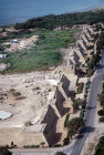 Crusader citadel wall and moat, Caesarea, Israel