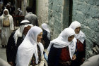 Israel,  Jerusalem, three old Arab women in the old city