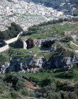 Israel, Jerusalem, Haceldama and Abu Tor above the Hinnom Valley