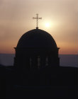 Israel, Bethany, Dome of Church at sunrise