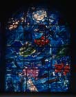 Reuben, one of the twelve tribes of Israel, 1962 stained glass by Marc Chagall, Abbell Synagogue, Hadassah Medical Centre, Jerusalem, Israel