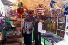 Israel Jerusalem a stall selling decorations for the Sukkah the tabernacle used during the festival of Sukkot