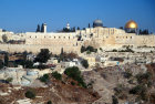 Israel, Jerusalem south city wall, Mount Opel and the City of David in the foreground
