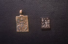 Byzantine pendants, sacrifice of Isaac, Daniel in lions