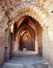 Eastern gate into the city, built in thirteenth century, during time of Louis IX of France,  Caesarea, Israel