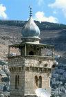 Israel, Nablus, detail of Minaret of Jami Al-Khadra mosque