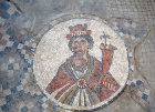 Israel, Beth Shean, Tyche, goddess of Fortune and guardian of the city, Byzantine floor mosaic