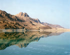 Israel, Judean Hills reflected in the Dead Sea