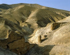 Israel, ancient aqueduct in the Judean Hills at Wadi el Qilt