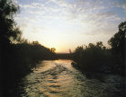 Israel, the river Jordan at sunrise