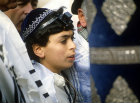 Israel, Jerusalem , Ashkenazi  boy at his Bar Mitzvah ceremony at the Western Wall