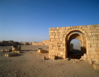 Arch in North wall of fortress, Avdat, Israel