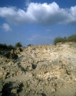 Israel, Sebaste, Samaria, remains of Israelite walls looking north